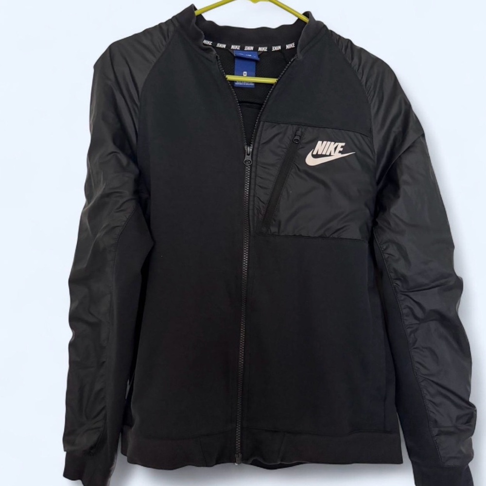 Nike Black Bomber-Style Full-Zip Jacket
